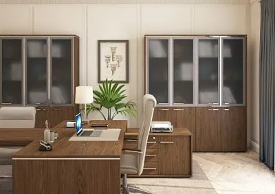 На нашем сайте снова новинка — шпонированный кабинет руководителя «Velar»